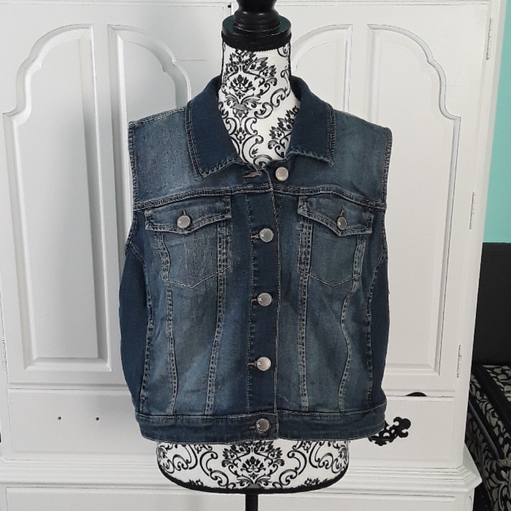 Lane Bryant denim vest